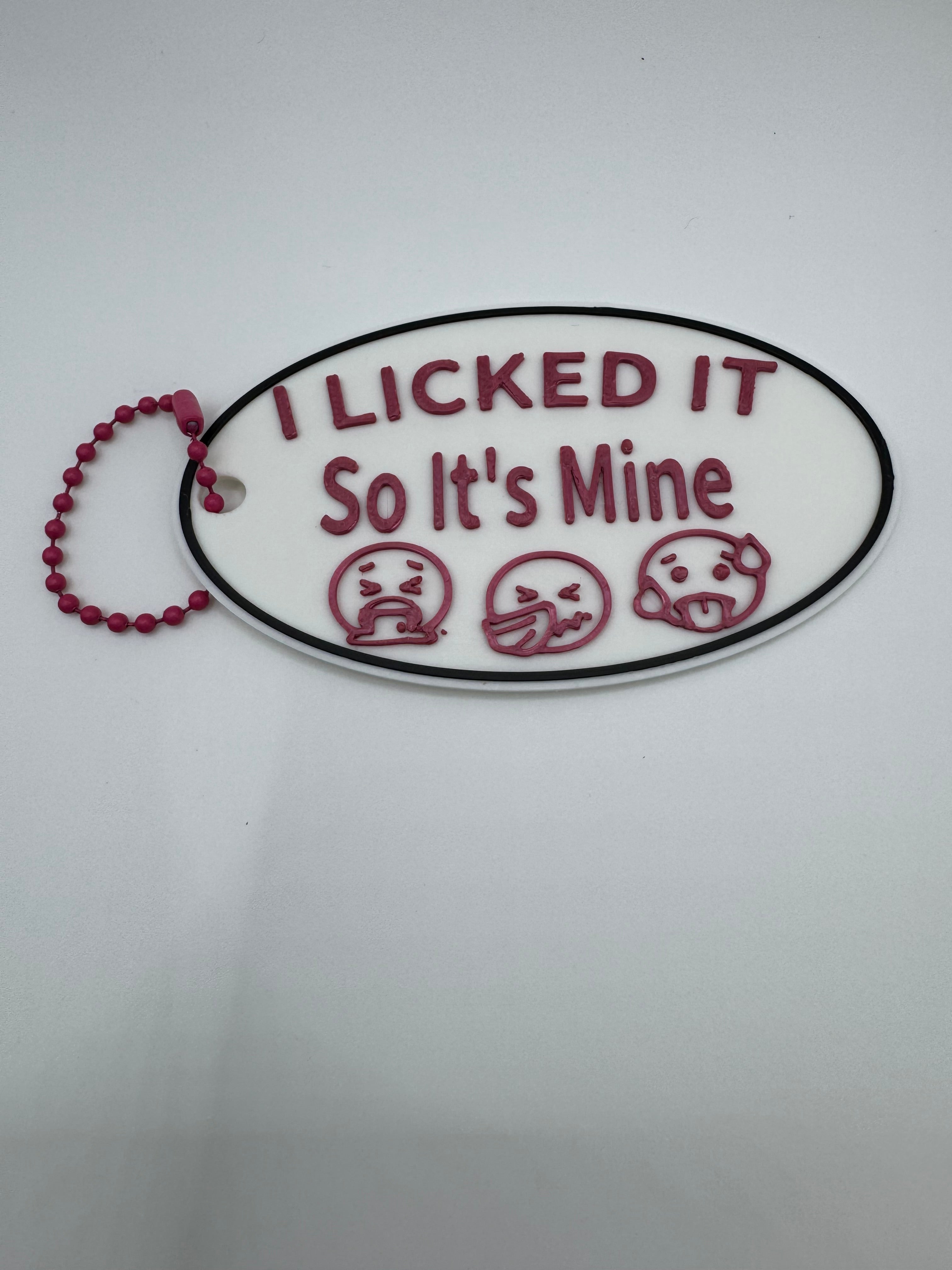 Luggage Tag - Large "I licked it - So It's Mine"