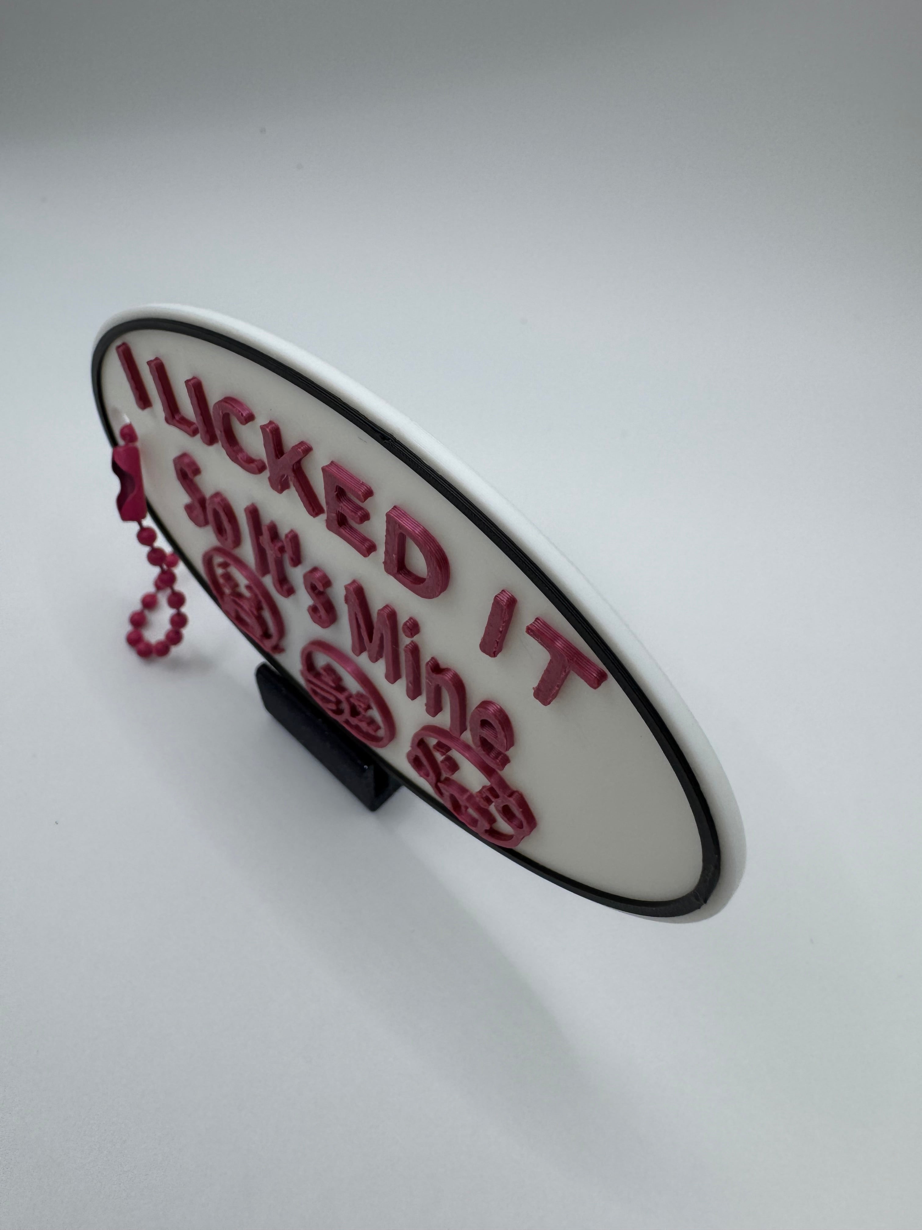 Luggage Tag - Large "I licked it - So It's Mine"