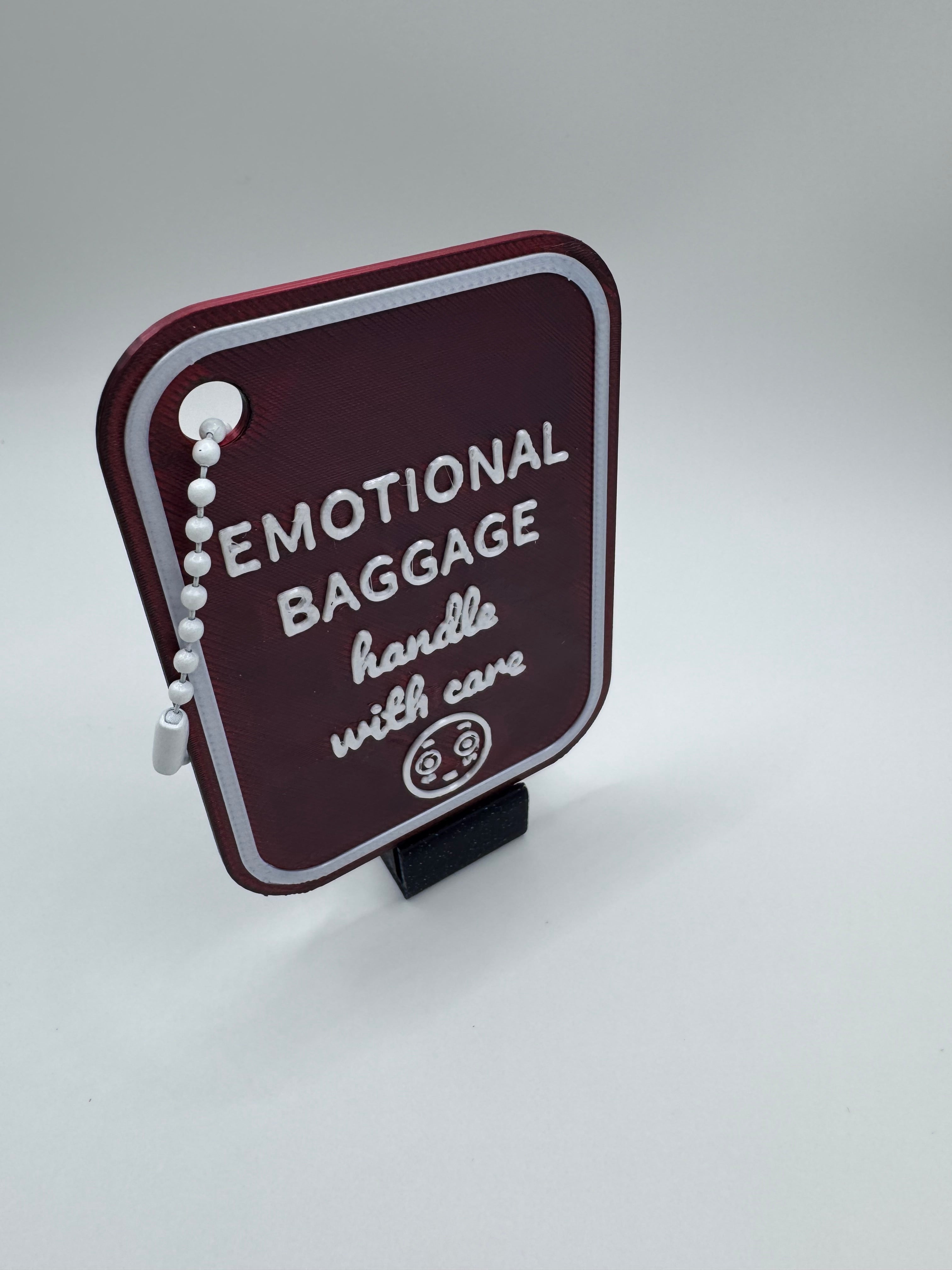 Luggage Tag - Emotional Baggage "handle with care"