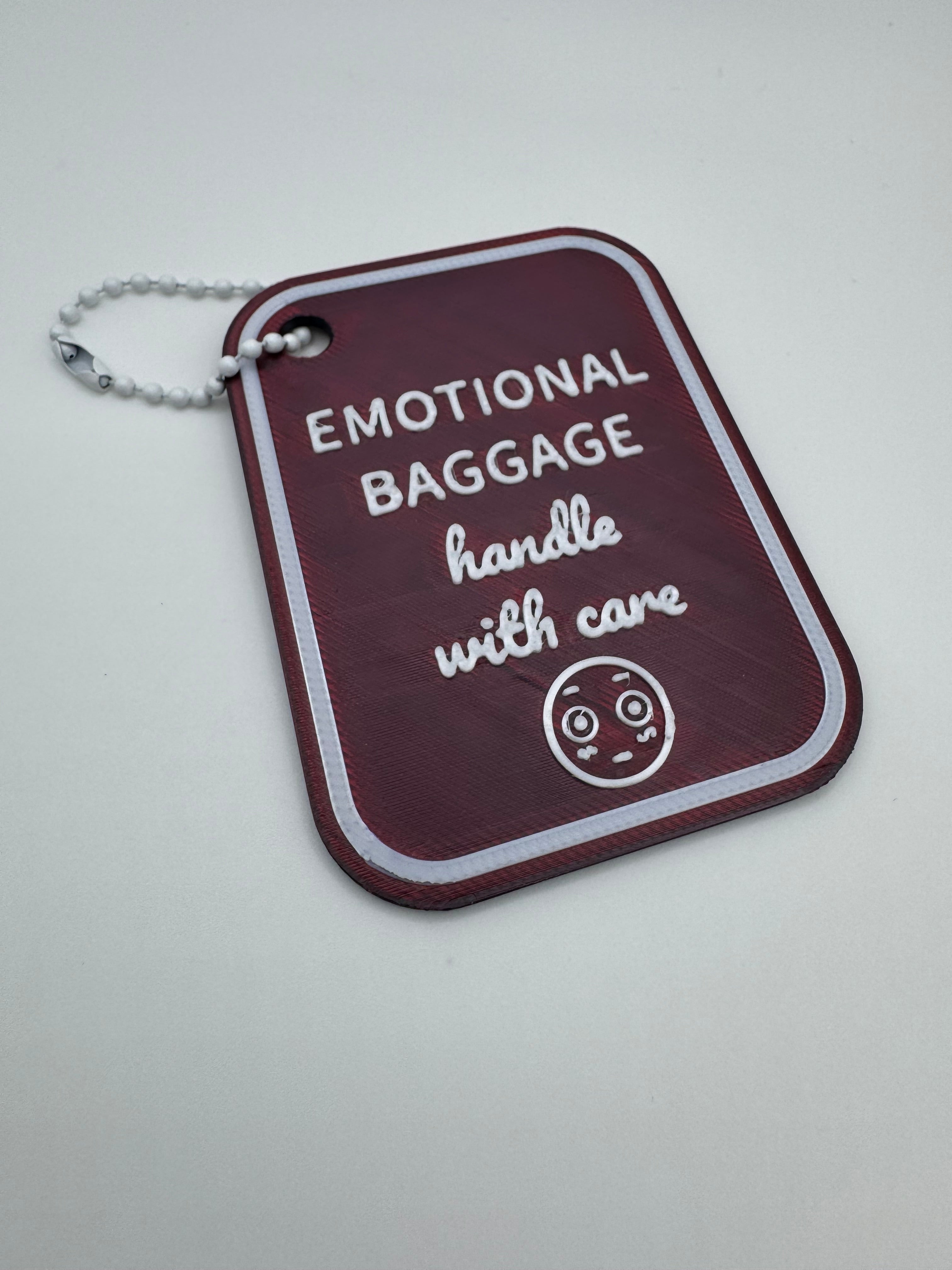 Luggage Tag - Emotional Baggage "handle with care"